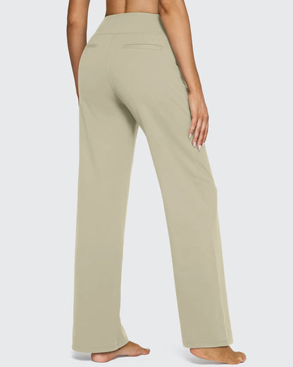 Pantalones casuales de negocios de talle alto EverGoing sueltos de 29''