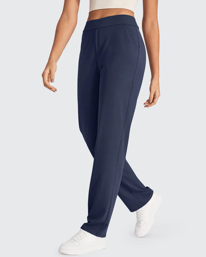 Pantalones de vestir rectos de talle alto ShiftReady