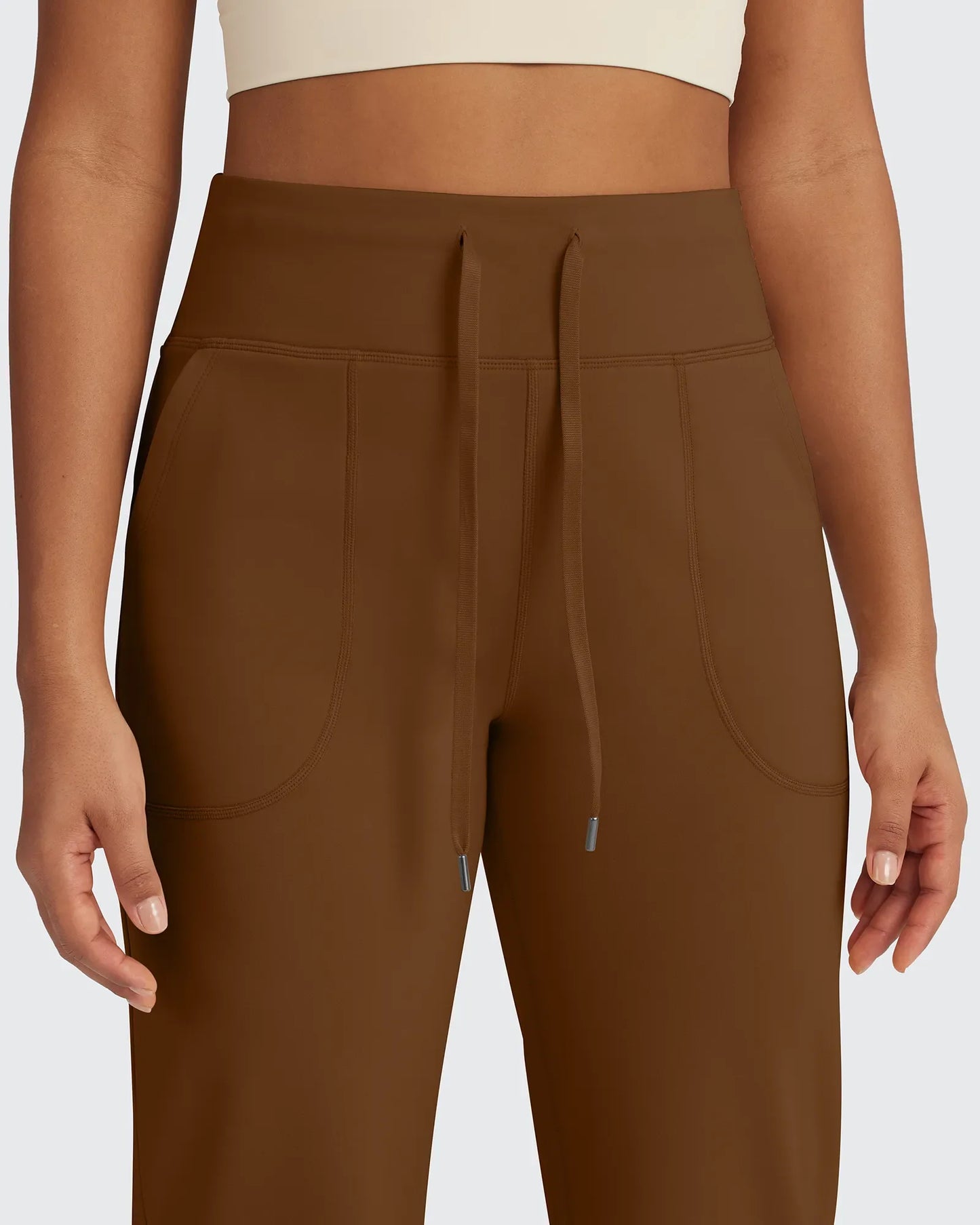 EverGoing Negocios Casual Cintura Alta Pierna Ancha Pantalones Altos