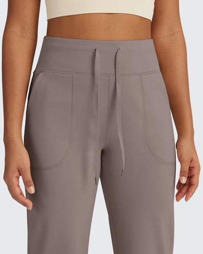 EverGoing Negocios Casual Cintura Alta Pierna Ancha Pantalones Altos