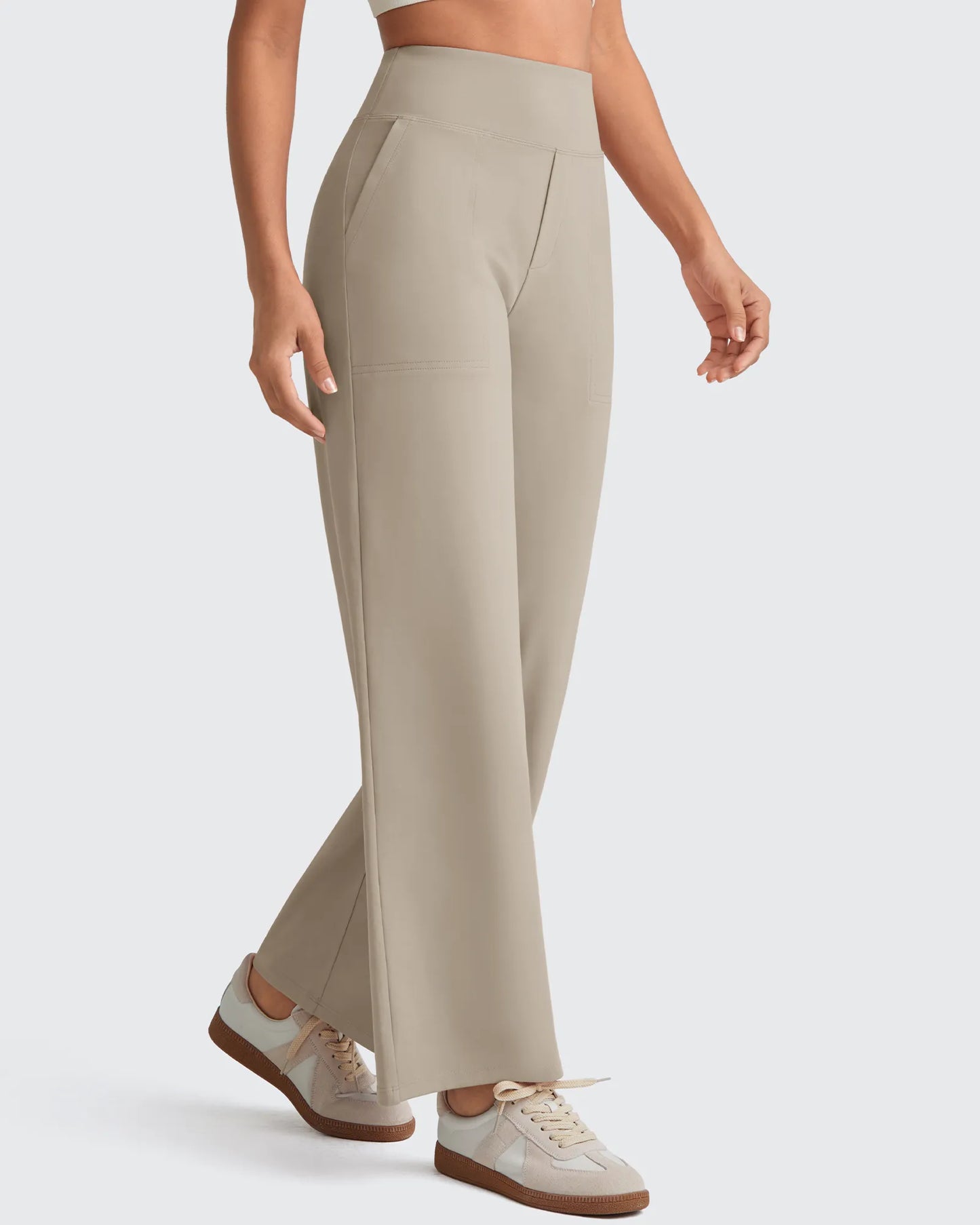 Pantalones de vestir capri elásticos de tiro alto EverGoing Tall