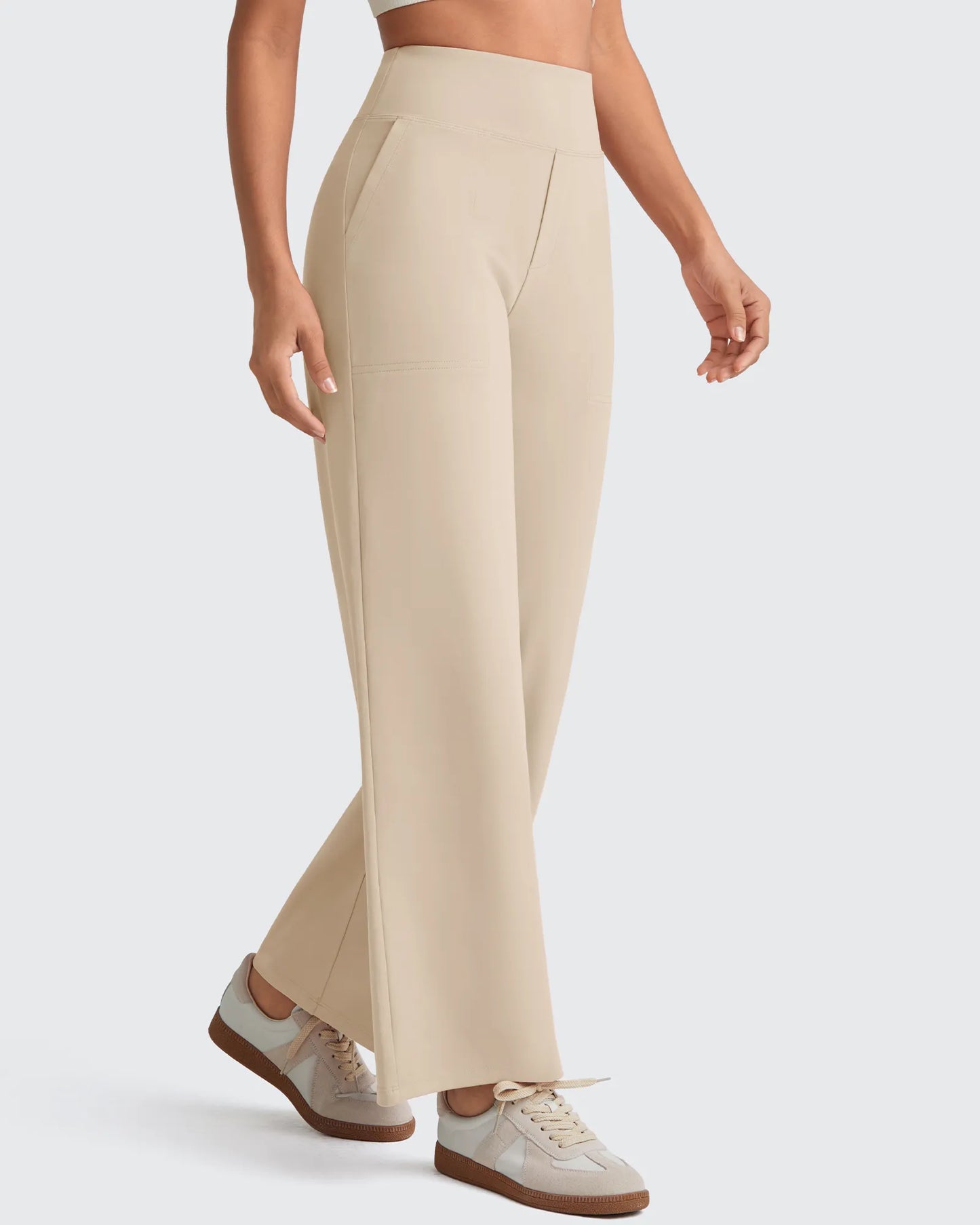 Pantalones de vestir capri elásticos de tiro alto EverGoing Tall