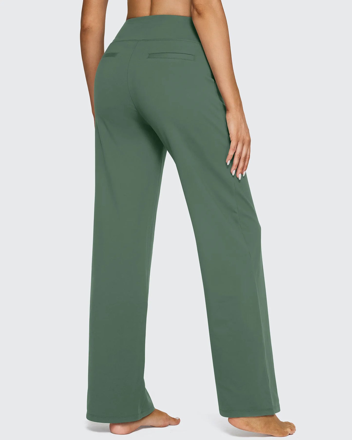 Pantalones casuales de negocios de talle alto EverGoing sueltos de 29''