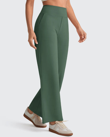 Pantalones Sastre Cortos Elásticos de Talle Alto EverGoing para Mujer (Talla Pequeña)