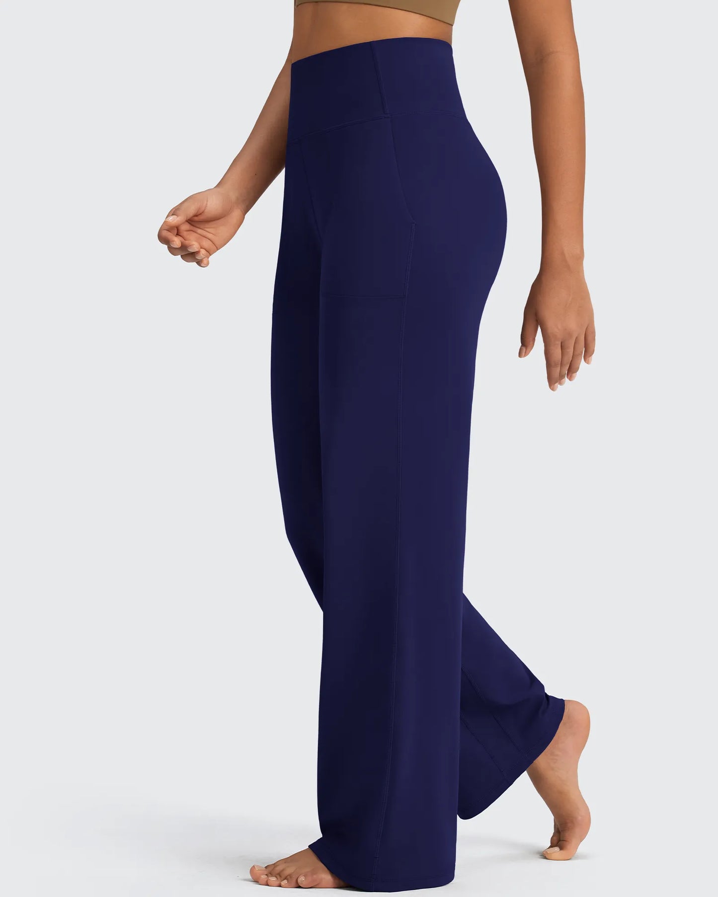 BareFeel Pantalones Elegantes de Tiro Alto Sin Costuras (Talla Alta)