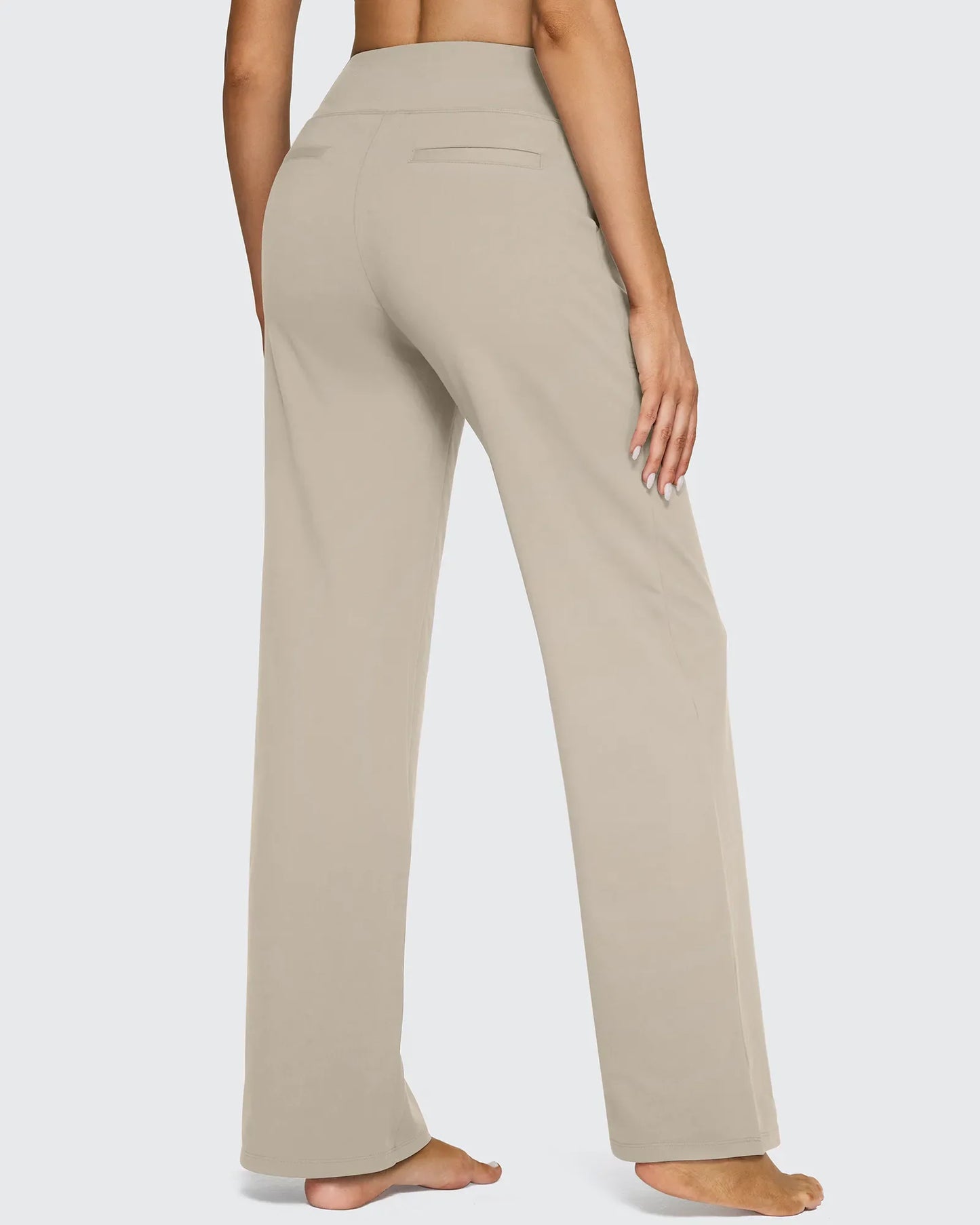 Pantalones casuales de negocios de talle alto EverGoing sueltos 33''