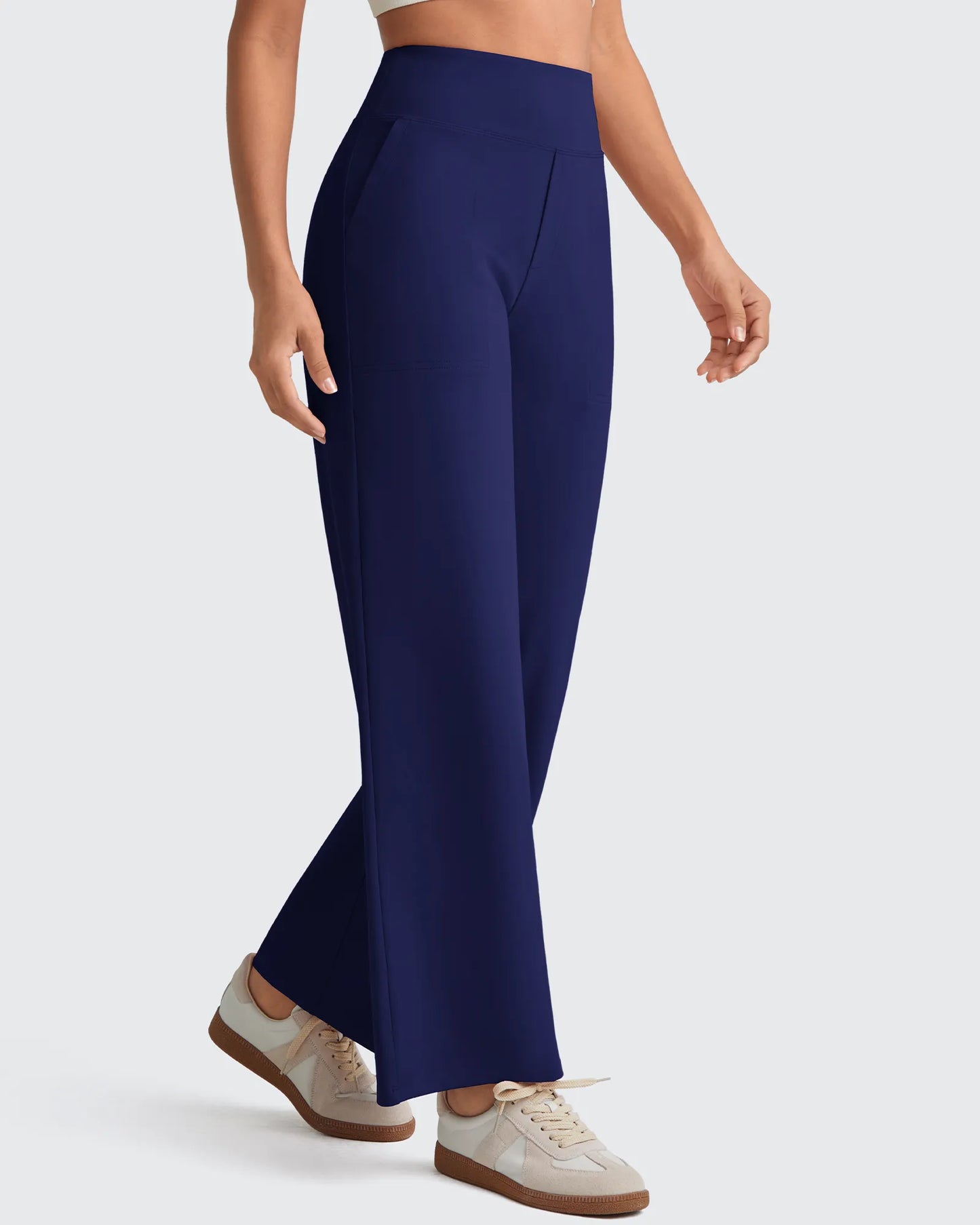 Pantalones Sastre Cortos Elásticos de Talle Alto EverGoing para Mujer (Talla Pequeña)
