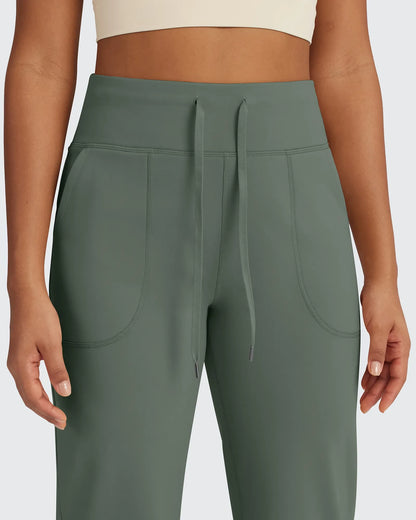 Pantalones de pernera ancha EverGoing de talle alto informales de negocios petite