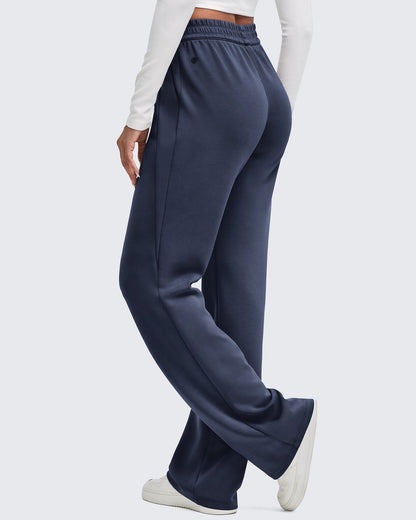 Pantalones de chándal de pernera ancha con cintura elástica Smoofit altos