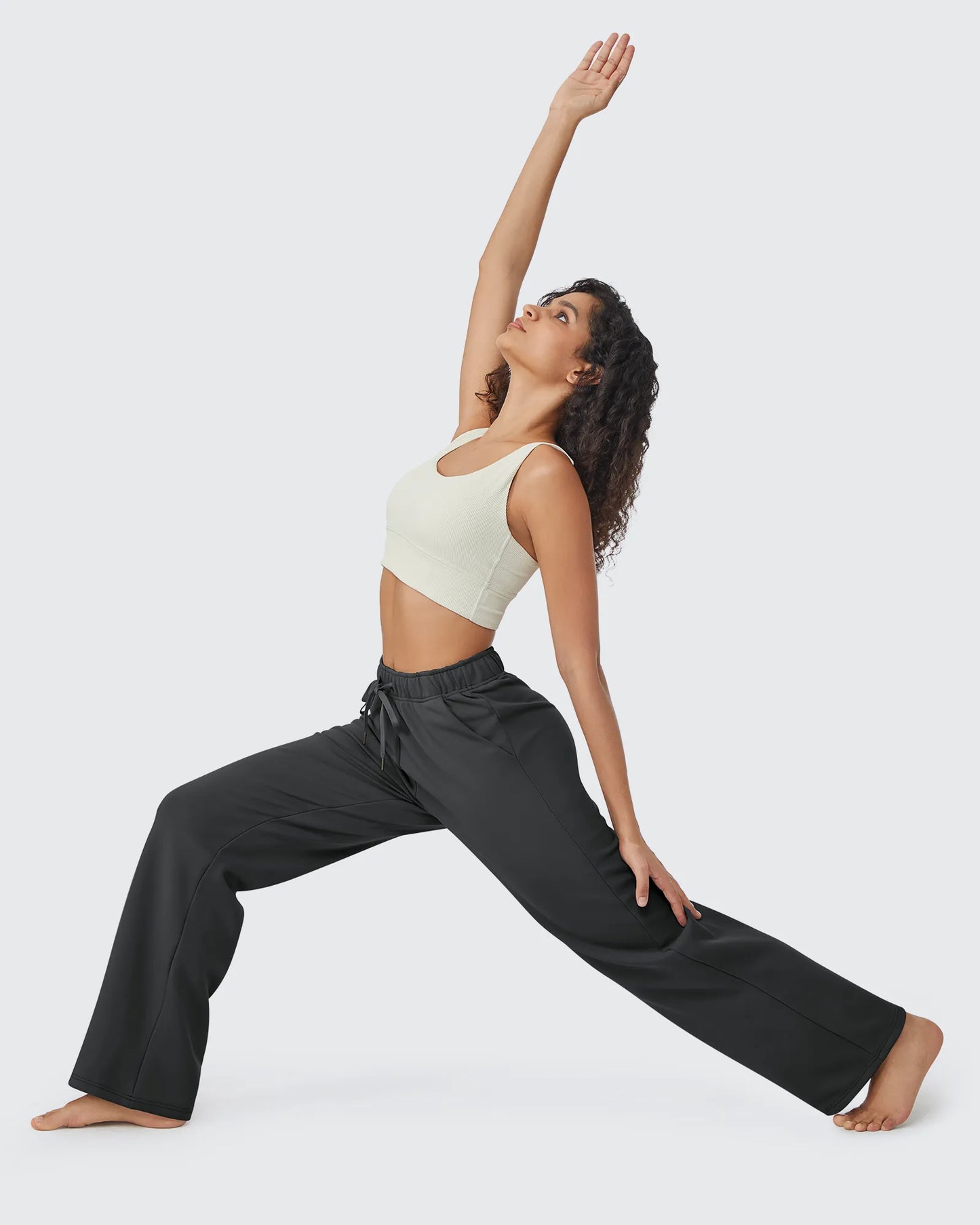 Pantalones casuales con cordón, forro polar EverGoing Loose, tiro regular