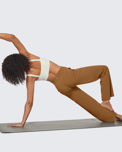 Pantalones de pernera ancha EverGoing de talle alto informales de negocios petite