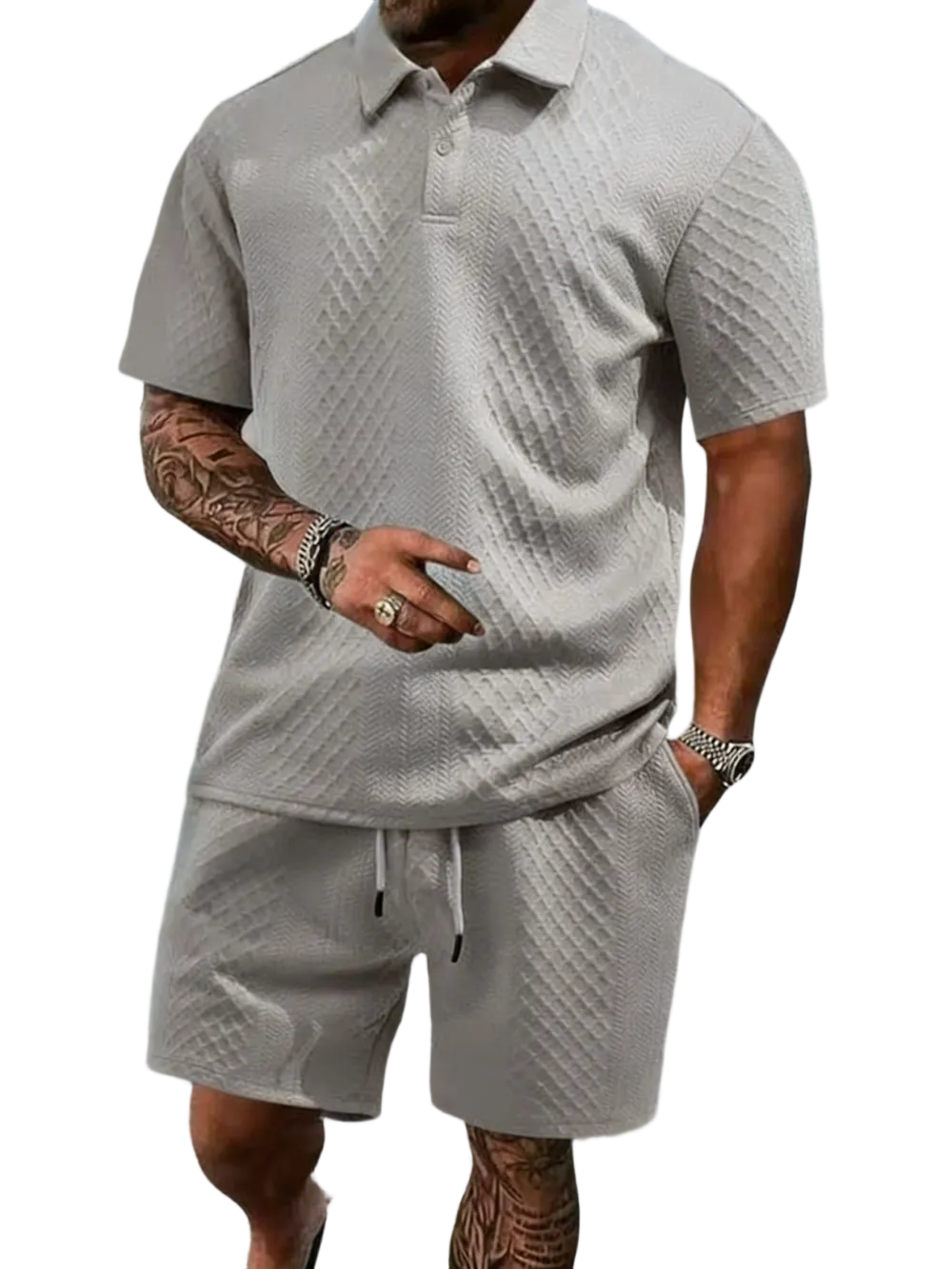 8 PACK Polo Shirt and Shorts Two-Piece Set
