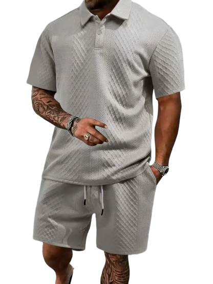 8 PACK Polo Shirt and Shorts Two-Piece Set