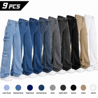 9 pack(Light blue + medium blue + dark blue + navy blue + gray + dark gray + black + khaki + white)1