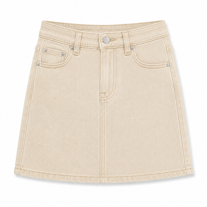 Women's Bella Stretch Medium Indigo Mid Rise Jean Mini Skirt - Multicolor