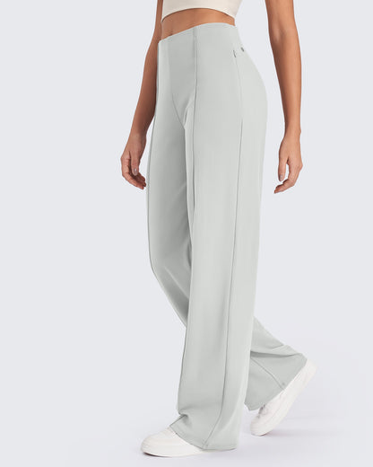 Pantalones de pernera ancha con pliegues delanteros EverGoing Business