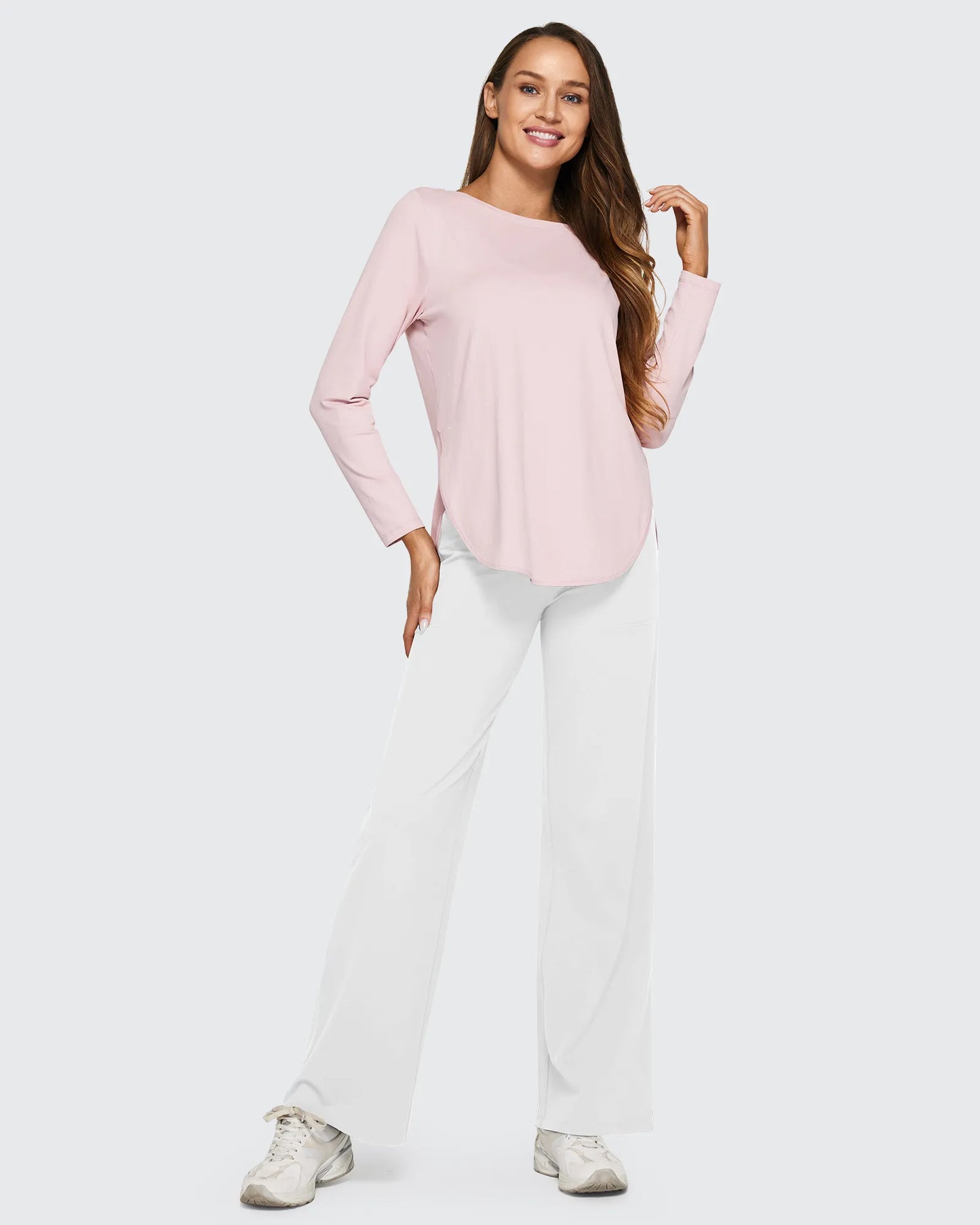 Pantalones casuales de negocios de talle alto EverGoing sueltos 33''