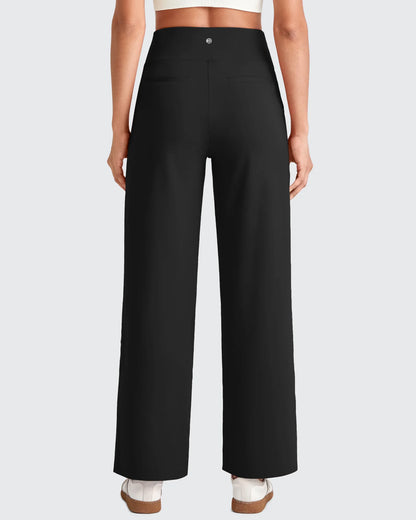 Pantalones de vestir capri elásticos de tiro alto EverGoing (talla regular)