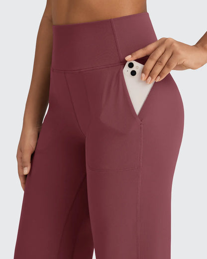 Pantalones de vestir de talle alto sin costuras BareFeel Petite