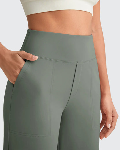 Pantalones Sastre Cortos Elásticos de Talle Alto EverGoing para Mujer (Talla Pequeña)
