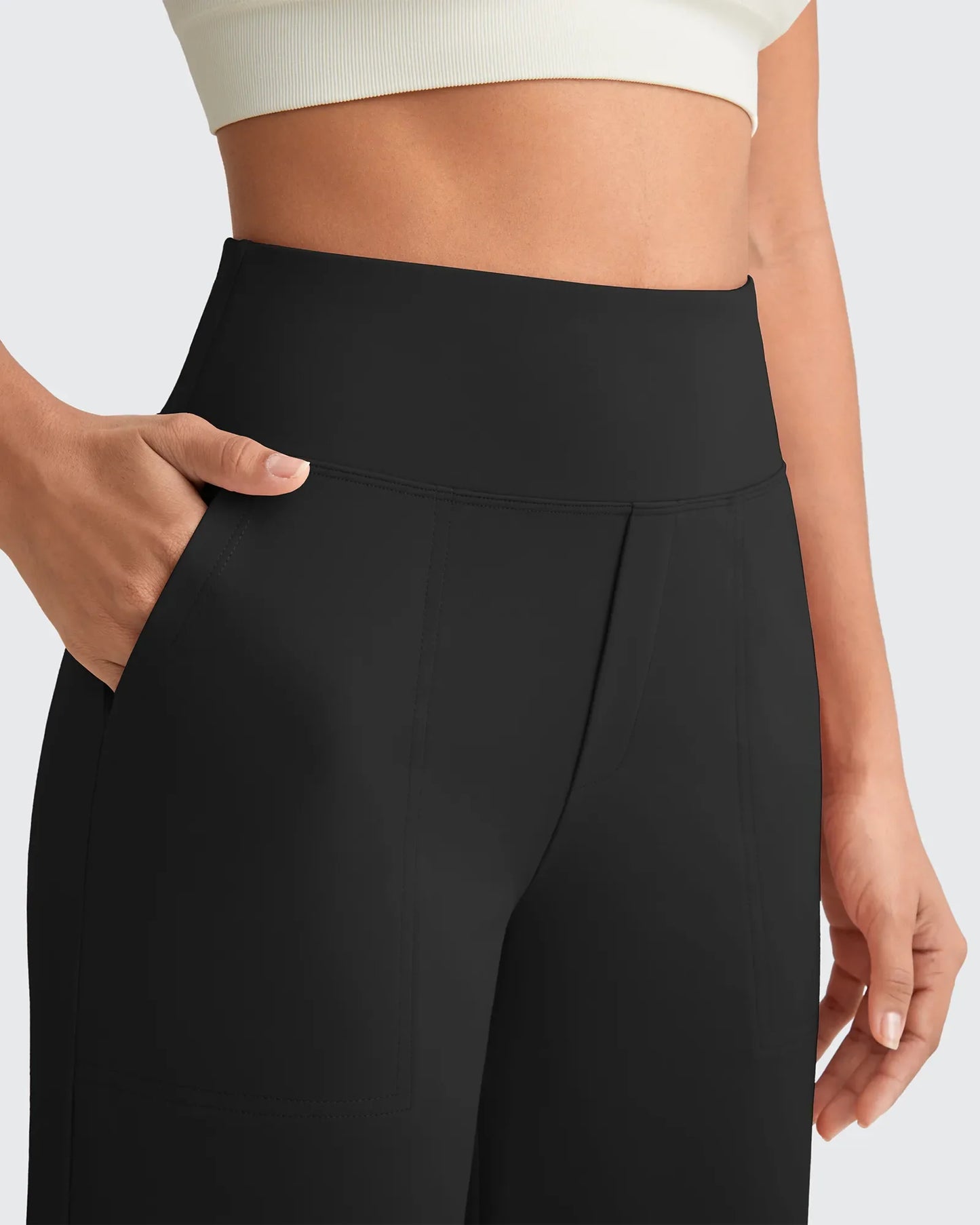 Pantalones Sastre Cortos Elásticos de Talle Alto EverGoing para Mujer (Talla Pequeña)