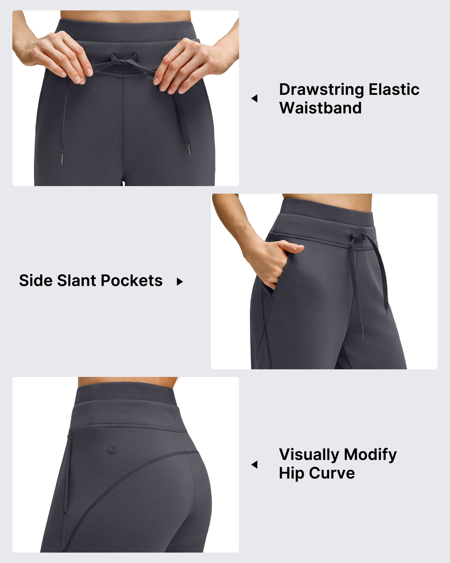 Pantalones Smoofit de Pernera Ancha con Cordón y Doble Capa en la Cintura