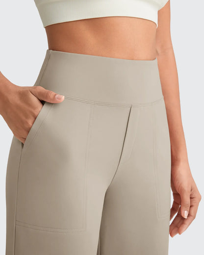 Pantalones Sastre Cortos Elásticos de Talle Alto EverGoing para Mujer (Talla Pequeña)