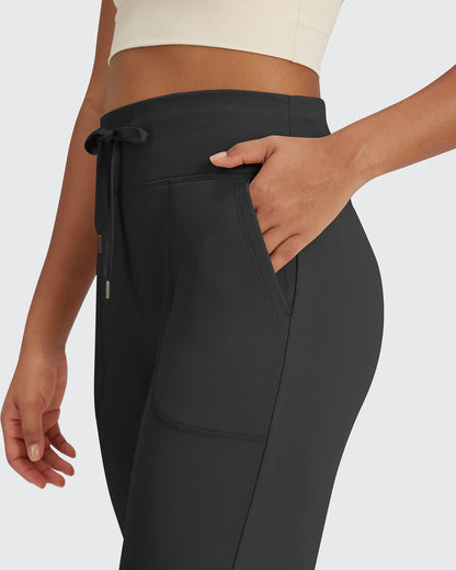 Pantalones de pernera ancha EverGoing de talle alto informales de negocios petite