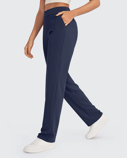 Pantalones de vestir rectos de talle alto ShiftReady