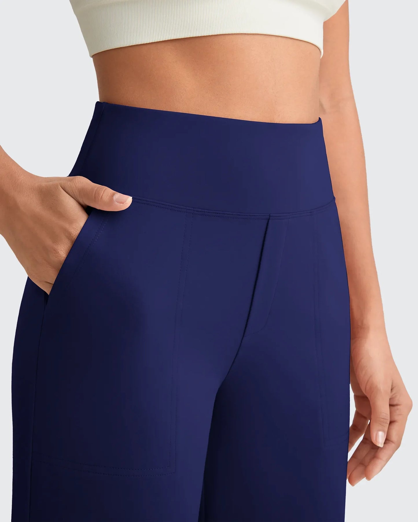 Pantalones de vestir capri elásticos de tiro alto EverGoing Tall