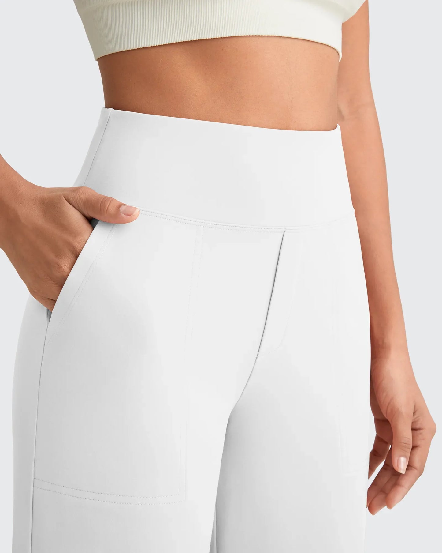 Pantalones Sastre Cortos Elásticos de Talle Alto EverGoing para Mujer (Talla Pequeña)