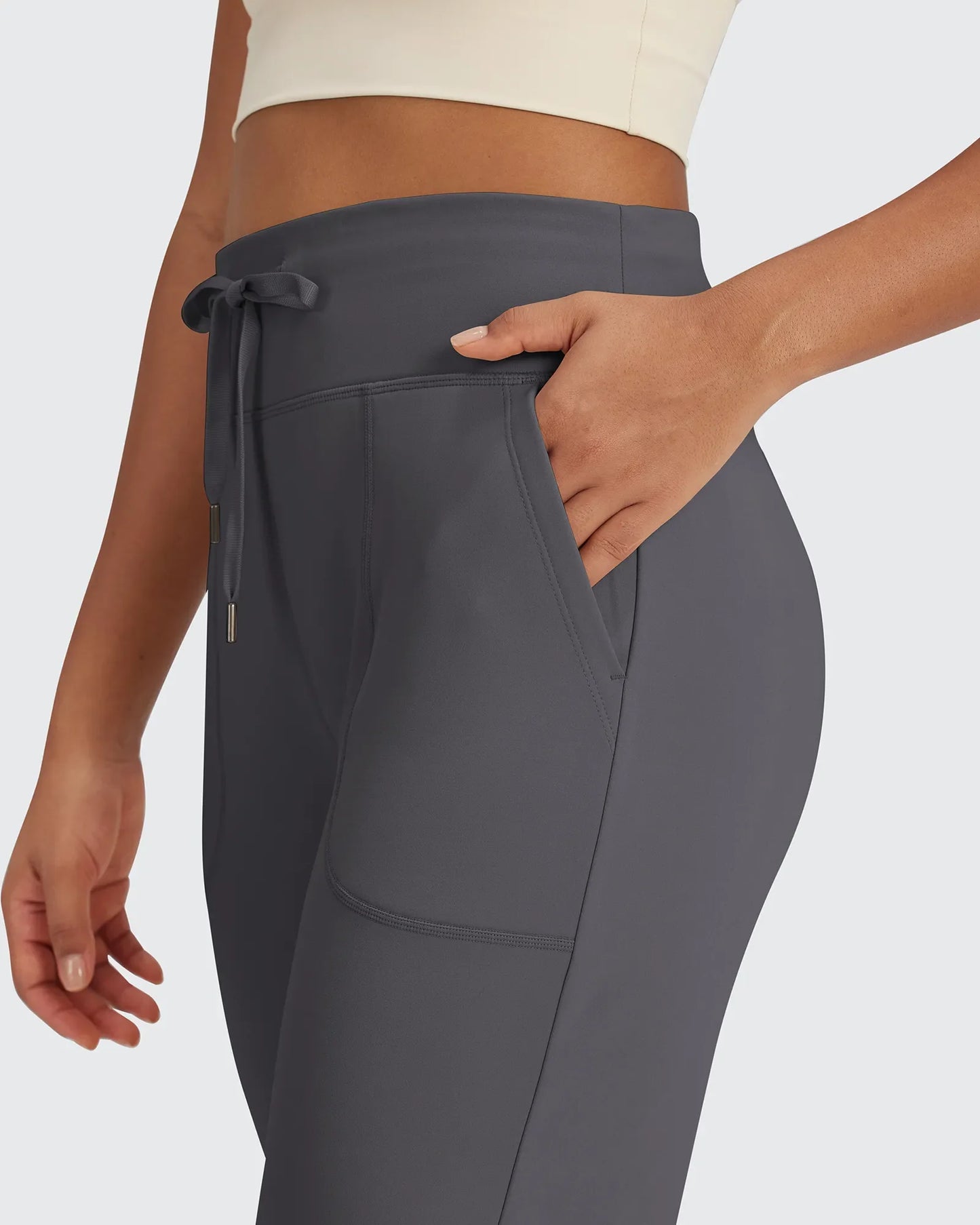 EverGoing Negocios Casual Cintura Alta Pierna Ancha Pantalones Altos