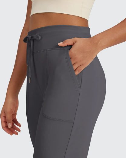Pantalones de pernera ancha EverGoing de talle alto informales de negocios petite