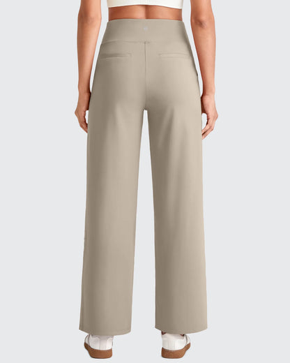 Pantalones de vestir capri elásticos de tiro alto EverGoing (talla regular)