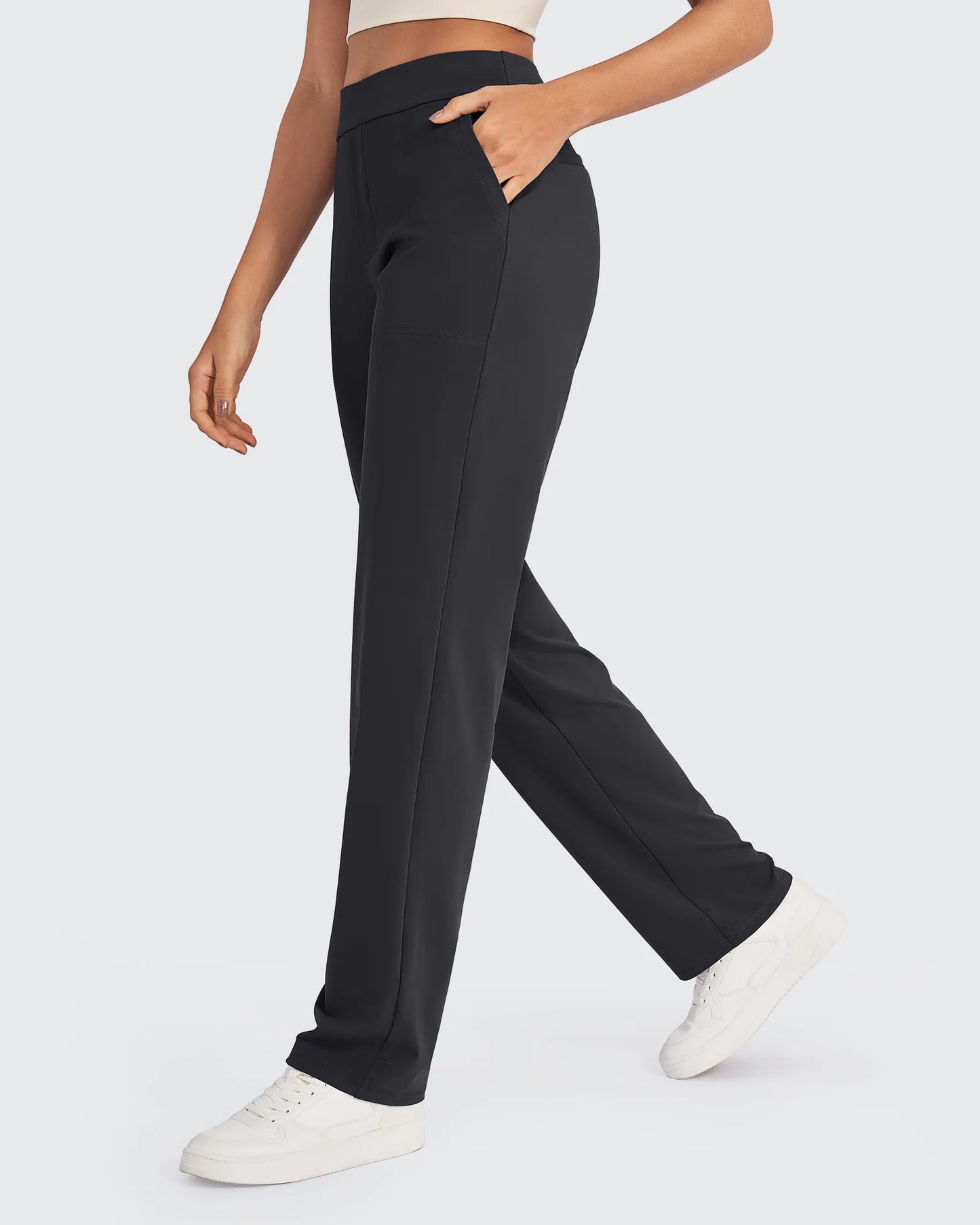 Pantalones de vestir rectos de talle alto ShiftReady - Largo regular