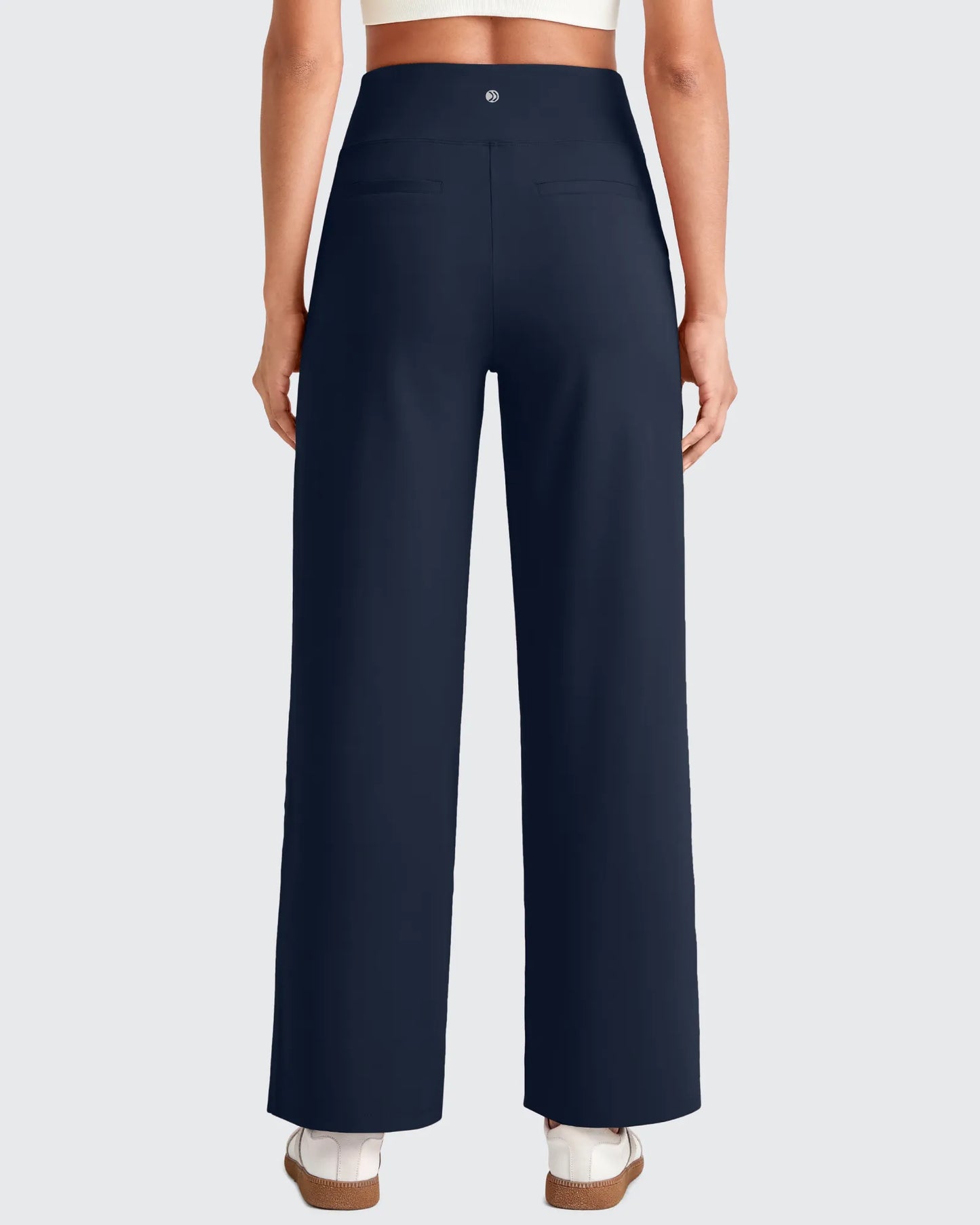 Pantalones de vestir capri elásticos de tiro alto EverGoing (talla regular)
