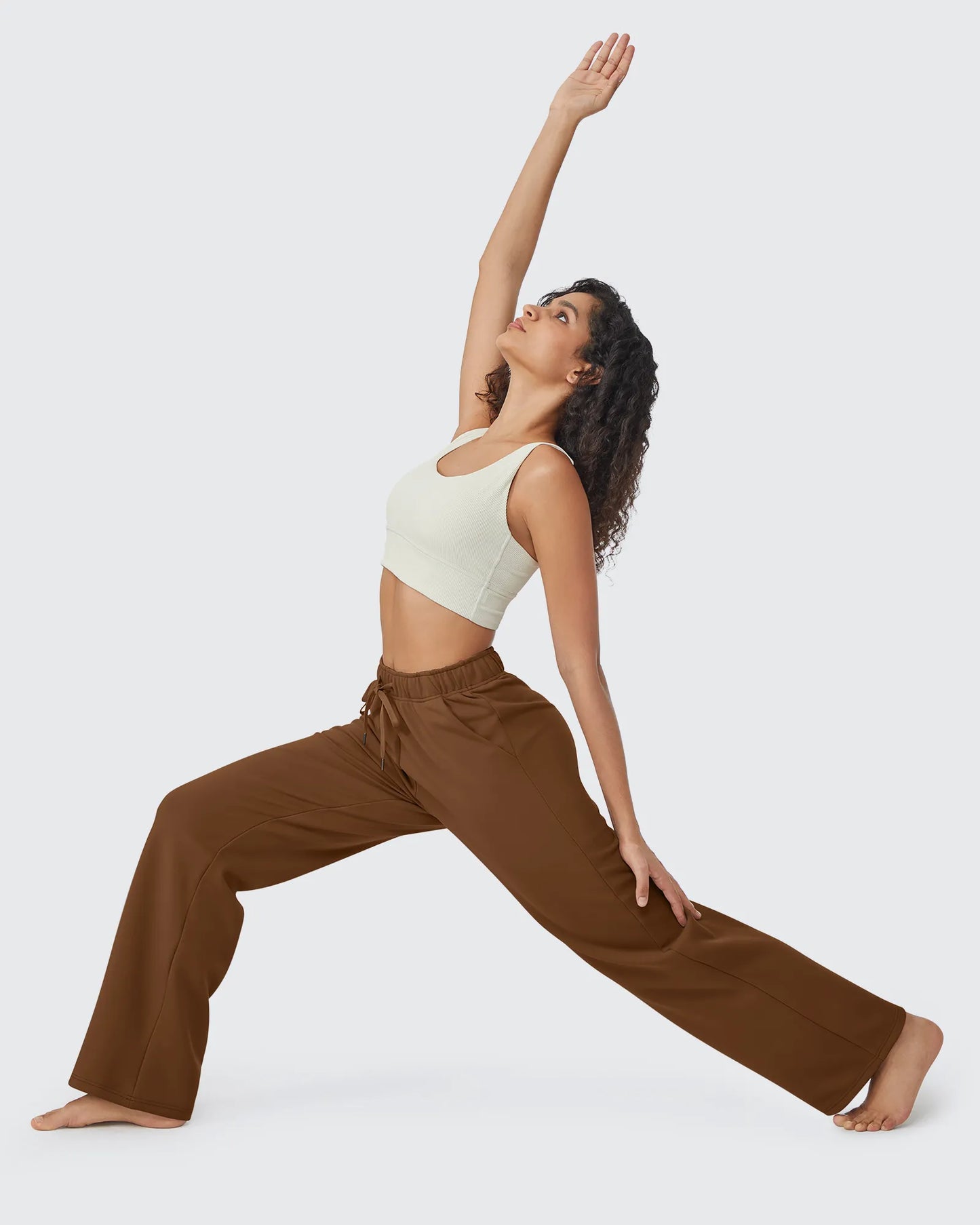 Pantalones informales EverGoing Petite con cordón y forro polar suelto
