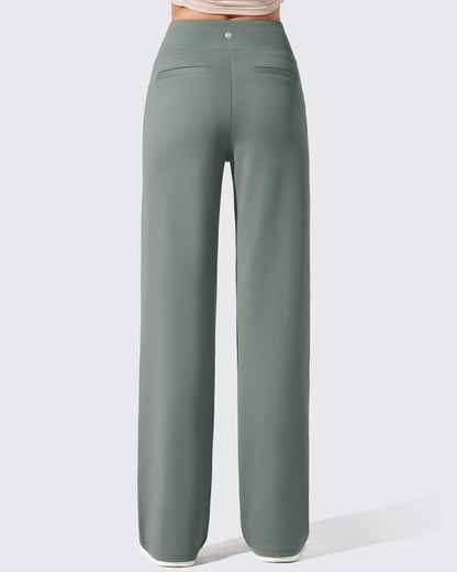 Pantalones de vestir de talle alto con forro polar EverGoing