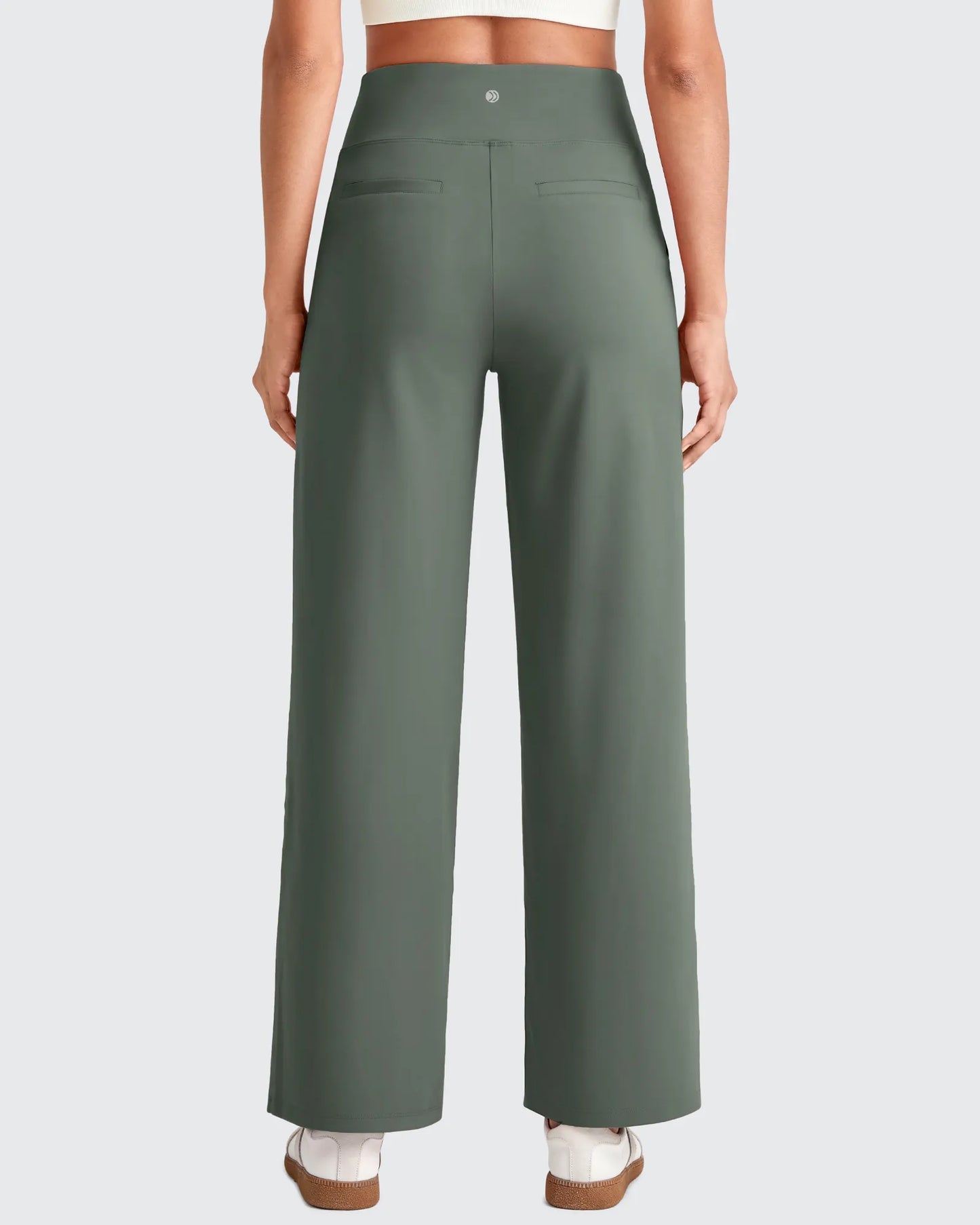 Pantalones de vestir capri elásticos de tiro alto EverGoing (talla regular)