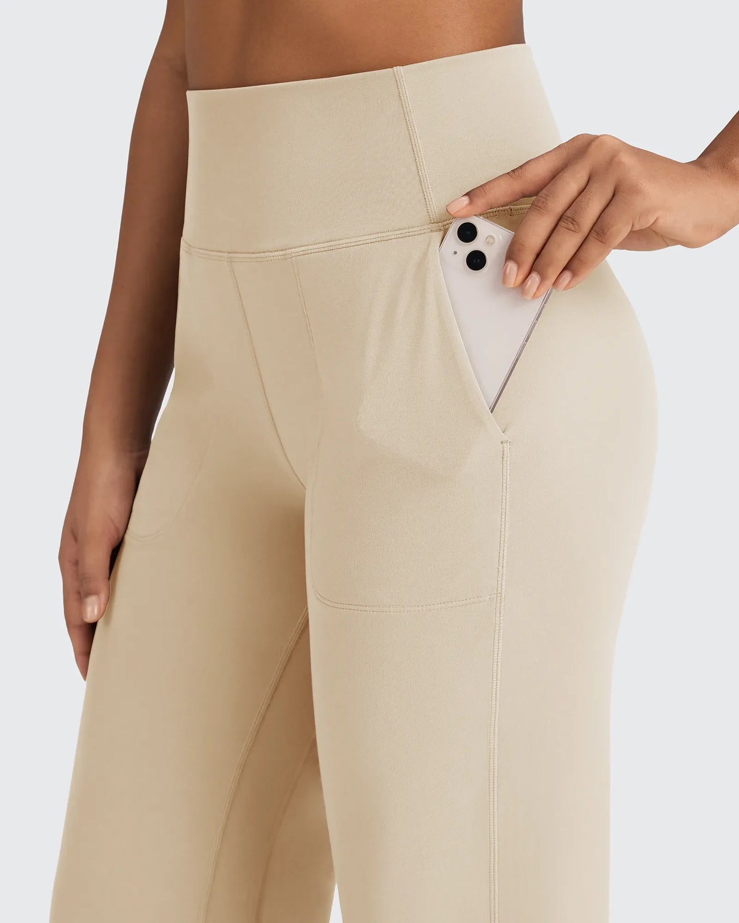 BareFeel Pantalones Elegantes de Tiro Alto Sin Costuras (Talla Alta)