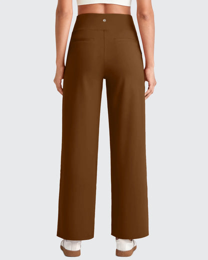 Pantalones de vestir capri elásticos de tiro alto EverGoing (talla regular)
