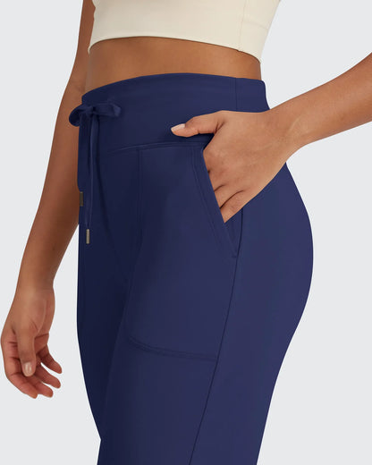Pantalones de pernera ancha EverGoing de talle alto informales de negocios petite