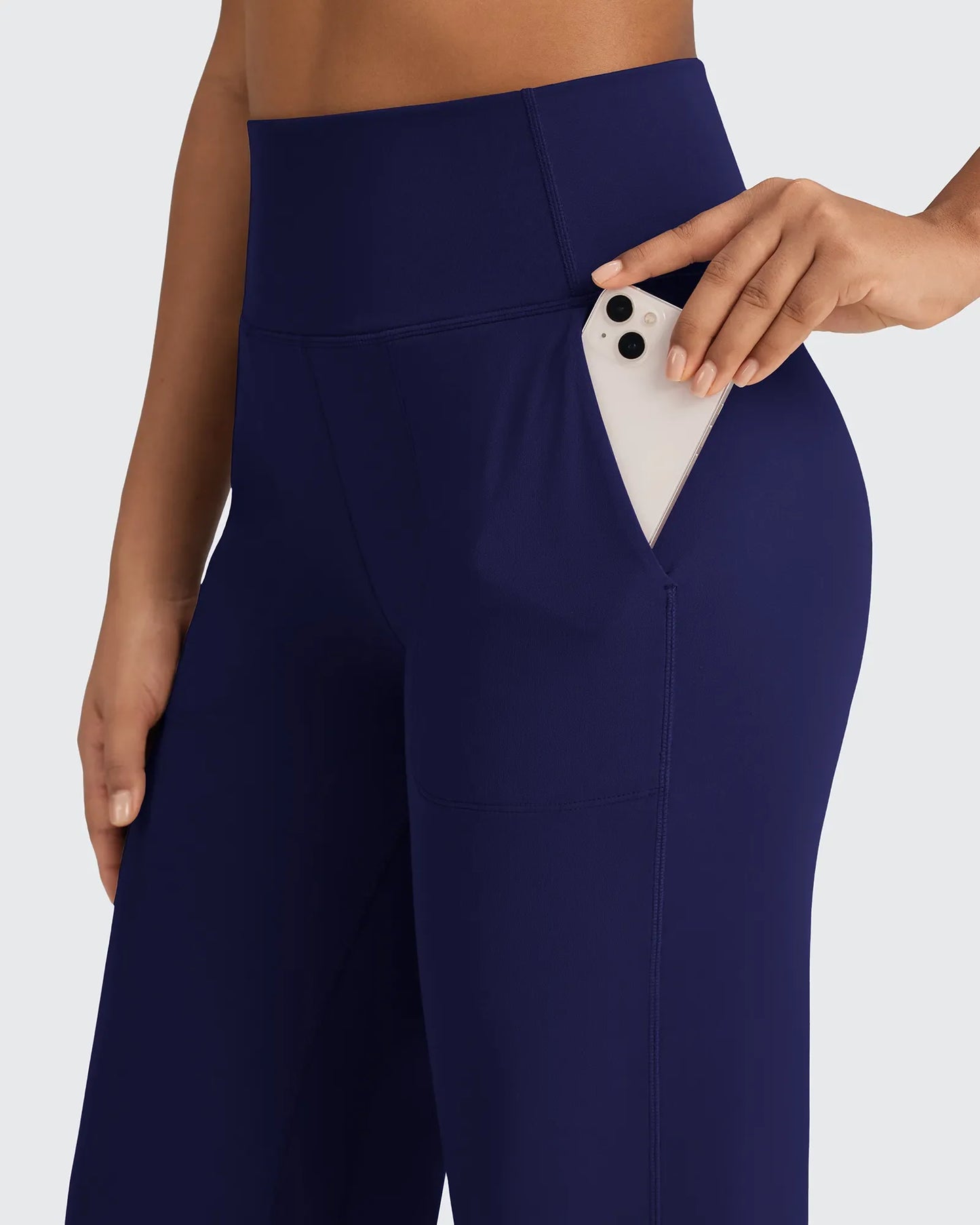 Pantalones Anchos de Vestir de Cintura Alta Sin Costuras BareFeel