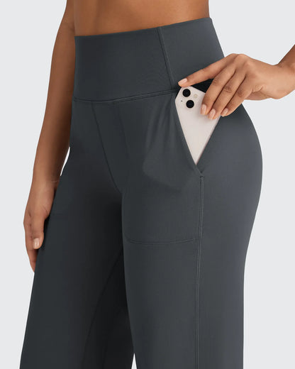 BareFeel Pantalones Elegantes de Tiro Alto Sin Costuras (Talla Alta)