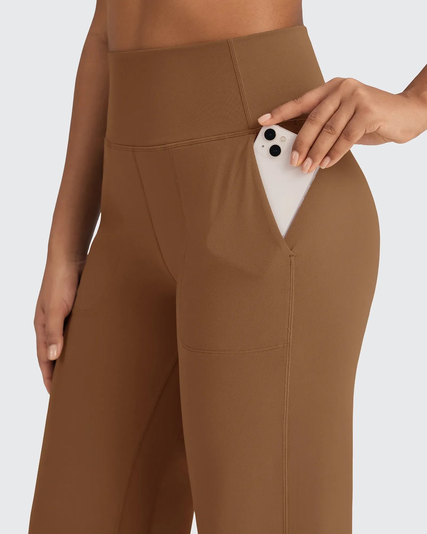 Pantalones de vestir de talle alto sin costuras BareFeel Petite