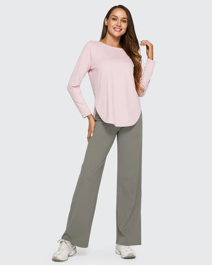 Pantalones de Negocios Informales de Talle Alto Sueltos EverGoing 27''