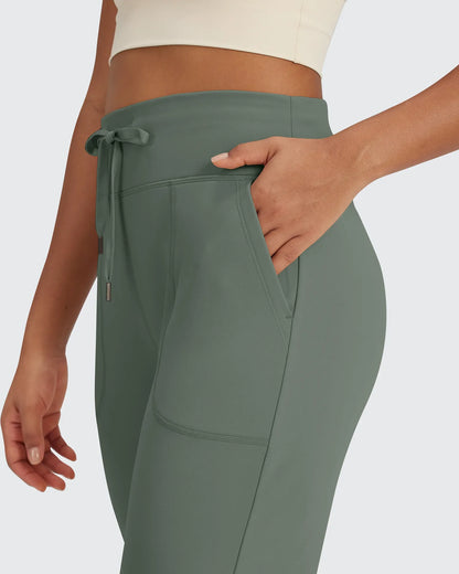 Pantalones de pernera ancha EverGoing de talle alto informales de negocios petite