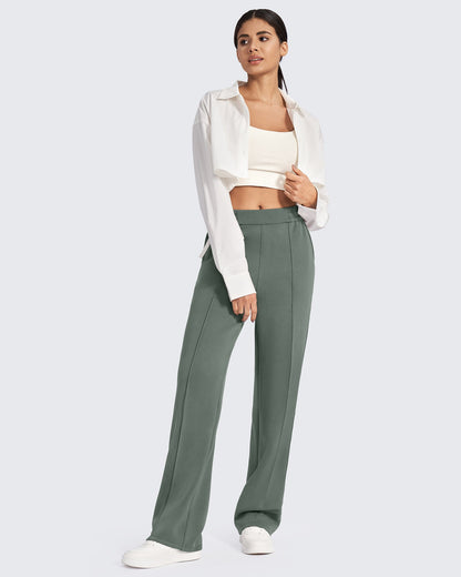 Pantalón Smoofit de vestir de talle alto y holgado, talla alta
