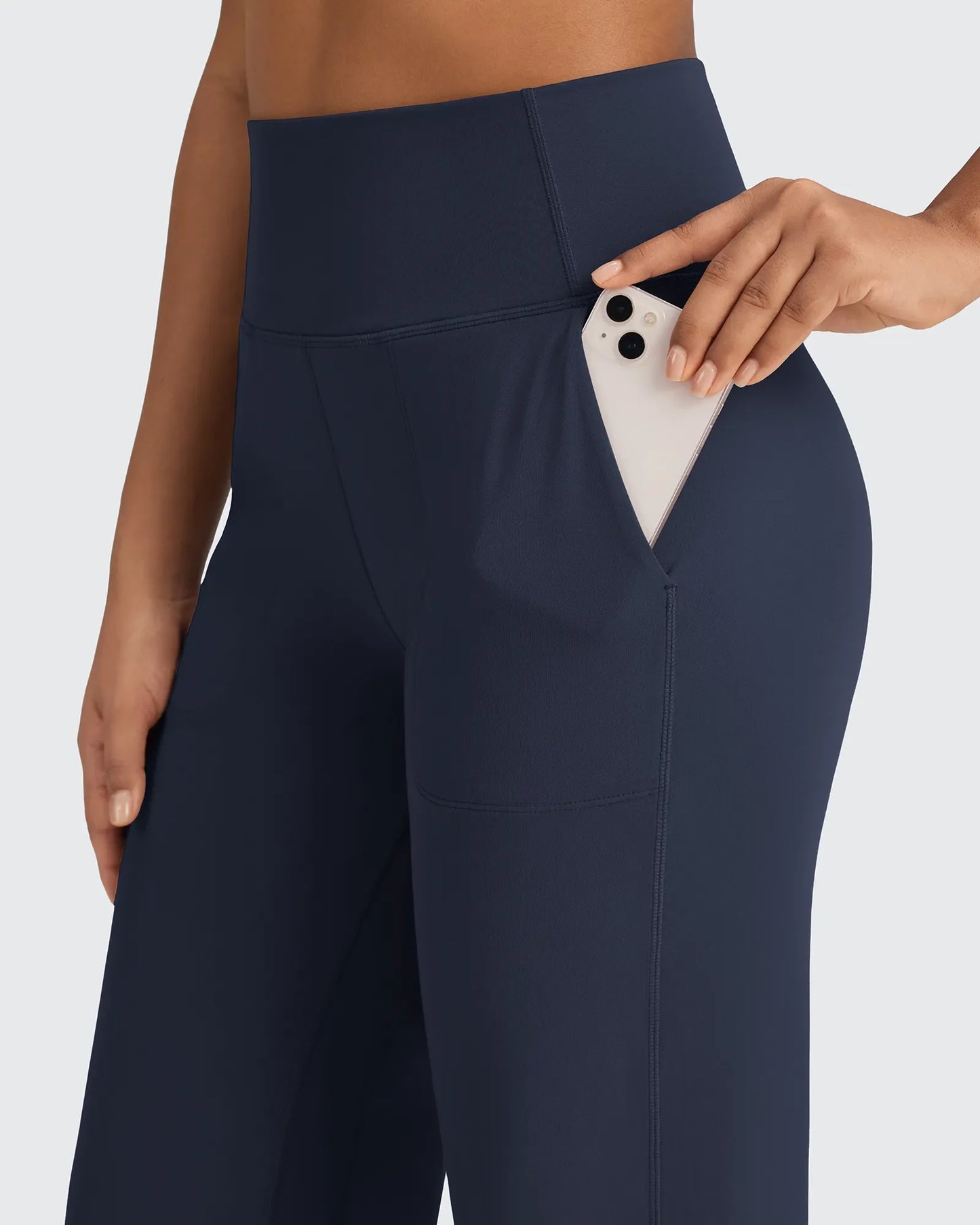 BareFeel Pantalones Elegantes de Tiro Alto Sin Costuras (Talla Alta)