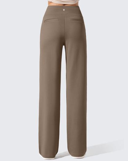 Pantalones de vestir de talle alto con forro polar EverGoing